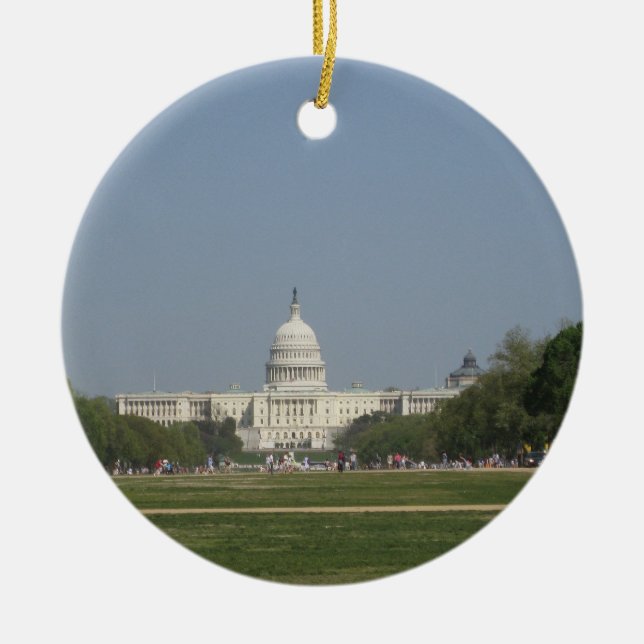Capitol Building Ceramic Ornament (Front)