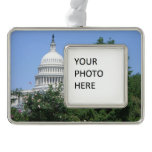 Capitol Building from Bartholdi Park Christmas Ornament