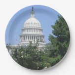 Capitol Building from Bartholdi Park in Washington Paper Plates