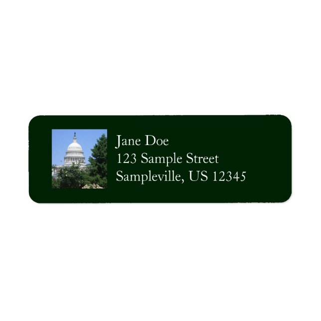 Capitol Building from Bartholdi Park Label (Front)