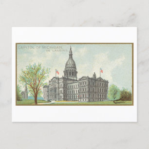 Capitol Building in Lansing, Michigan, Vintage Postcard
