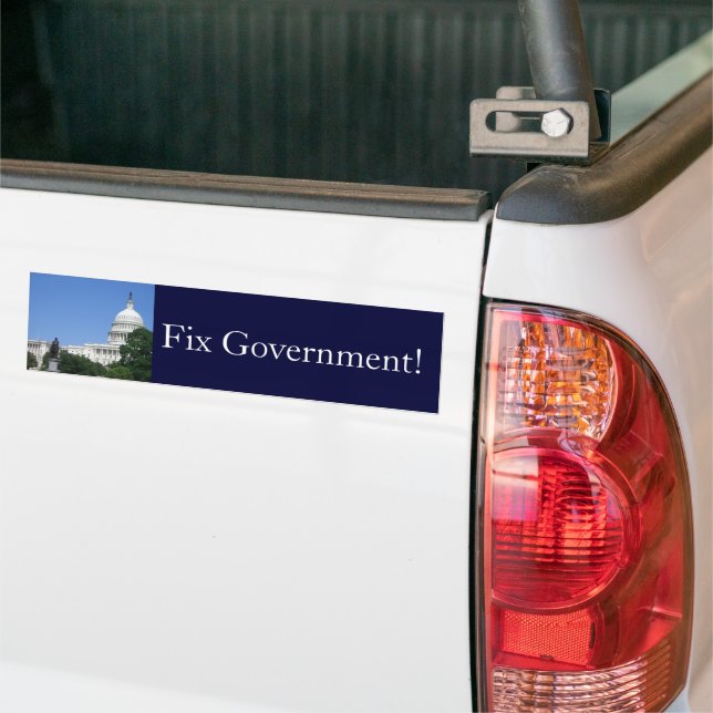 Capitol Building in Washington DC Bumper Sticker (On Truck)