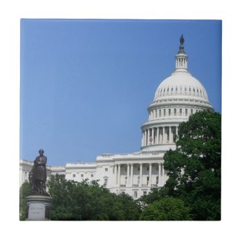 Capitol Building In Washington Dc Ceramic Tile by mlewallpapers at Zazzle