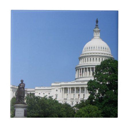 Capitol Building In Washington Dc Ceramic Tile