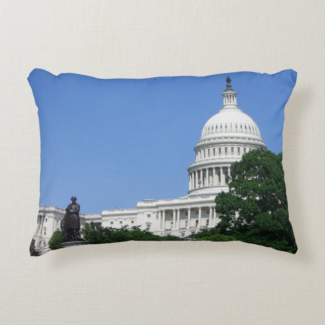Capitol Building in Washington DC Decorative Pillow (Front)