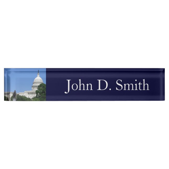 Capitol Building in Washington DC Desk Name Plate (Front)