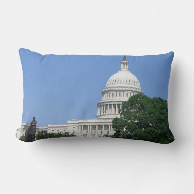 Capitol Building in Washington DC Lumbar Pillow (Front)