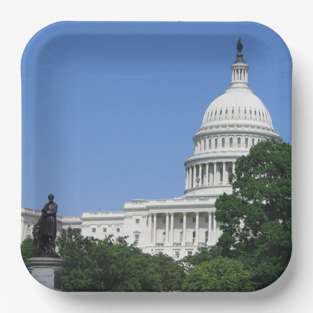 Capitol Building in Washington DC Paper Plates (Front)