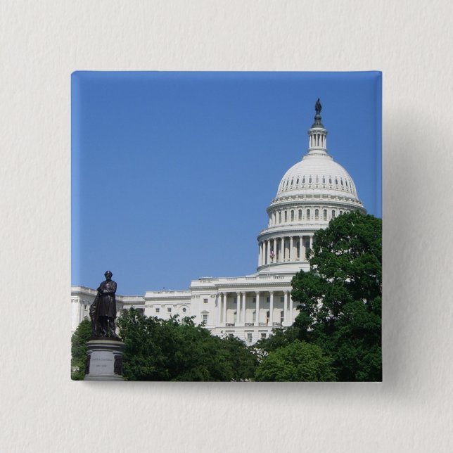 Capitol Building in Washington DC Pinback Button (Front)