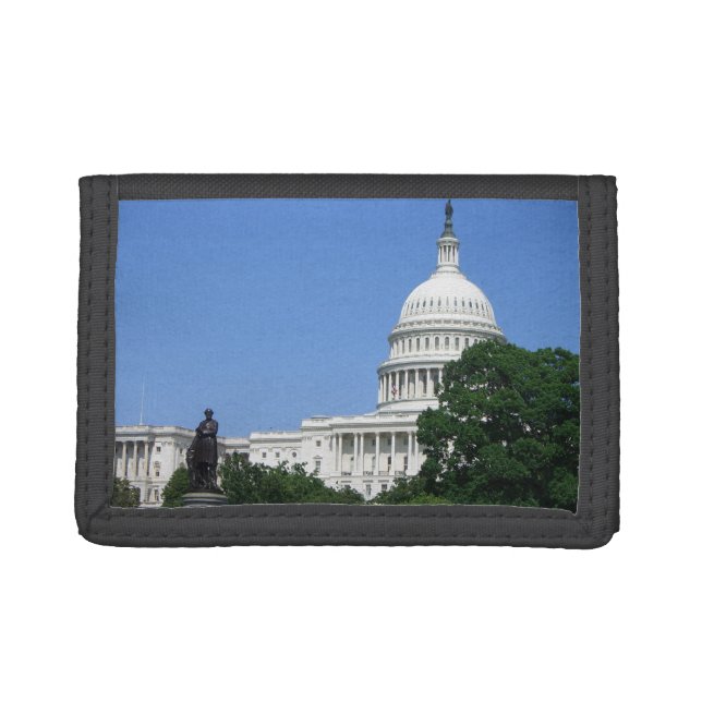 Capitol Building in Washington DC Trifold Wallet (Front)