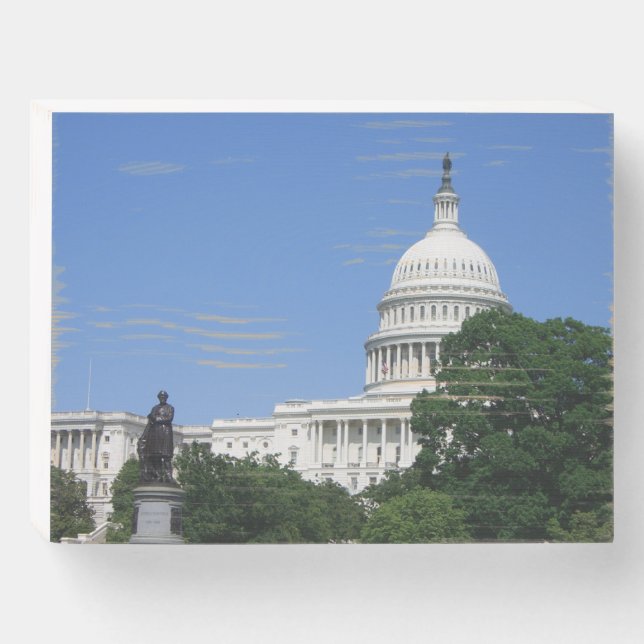 Capitol Building in Washington DC Wooden Box Sign (Front Horizontal)