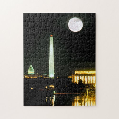 Capitol Building Lincoln Memorial Washington Jigsaw Puzzle