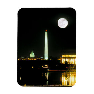 Capitol Building, Lincoln Memorial, Washington Magnet
