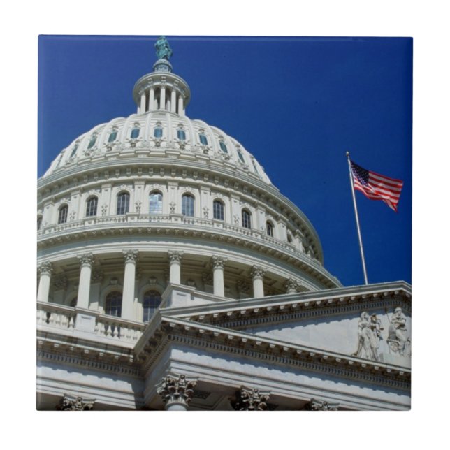 Capitol Building, Washington, USA Ceramic Tile (Front)