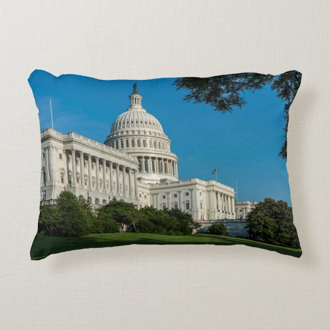 Capitol Building West View Decorative Pillow (Front)