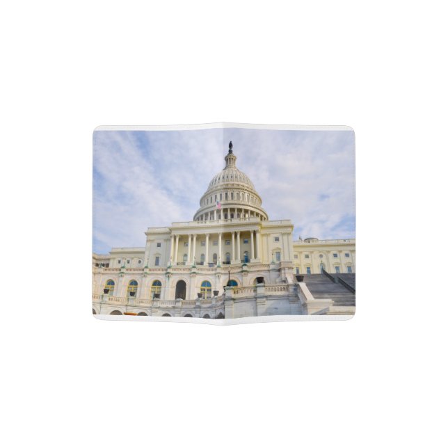 Capitol Hill Building in Washington DC Passport Holder (Opened)