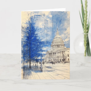Capitol Hill Christmas Tree Holiday Card 