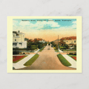Capitol Hill District, Seattle, Washington Vintage Postcard