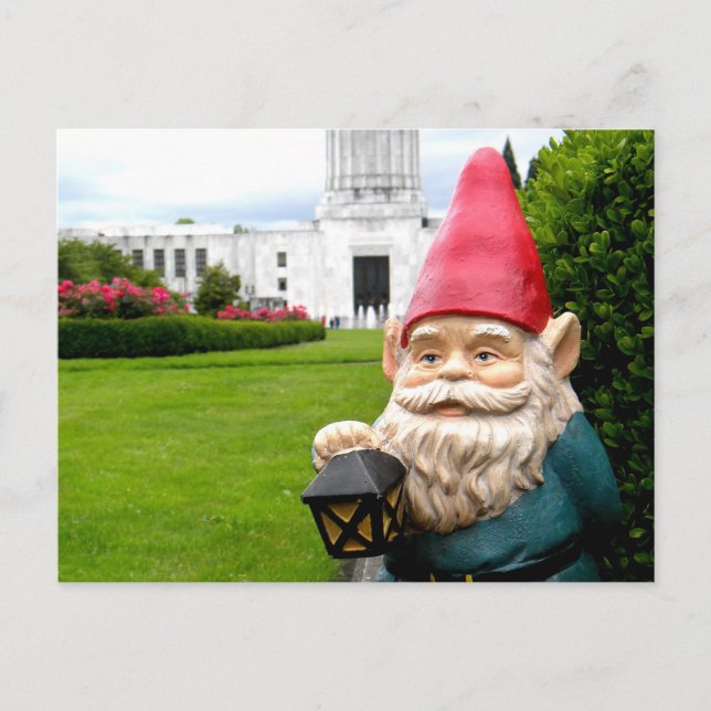 Capitol Lawn Gnome Postcard (Front)