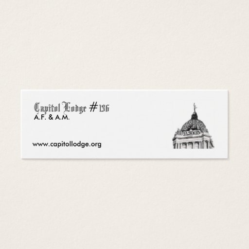 Customizable Capitol Lodge Zip Card Business Card Templates