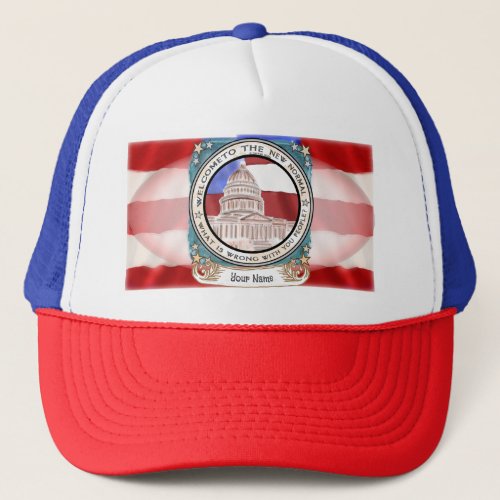 Capitol New Normal custom name Trucker Hat
