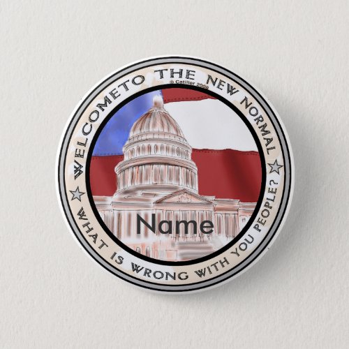 Capitol New Normal Political Button