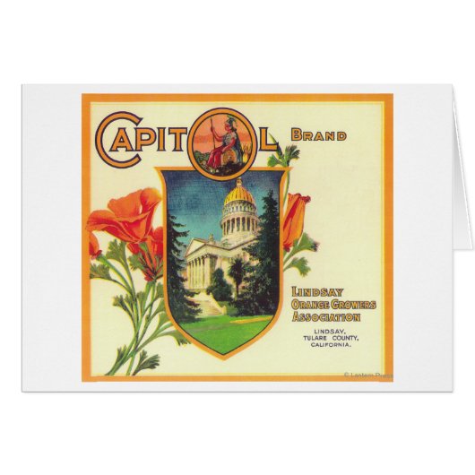 Capitol Orange LabelLindsay, CA Cards (Front Horizontal)