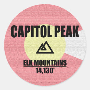 Capitol Peak Classic Round Sticker