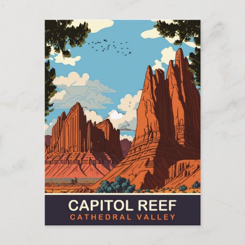 Capitol Reef Cathedral Valley Travel Postcard