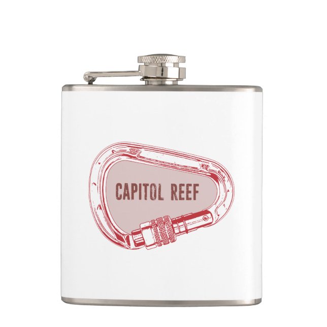 Capitol Reef Climbing Carabiner Flask (Front)