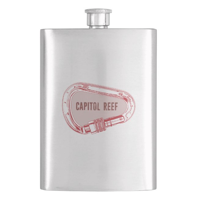 Capitol Reef Climbing Carabiner Flask (Front)