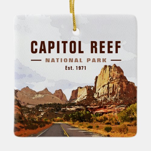 Capitol Reef National Park Cathedral Valley Loop Ceramic Ornament