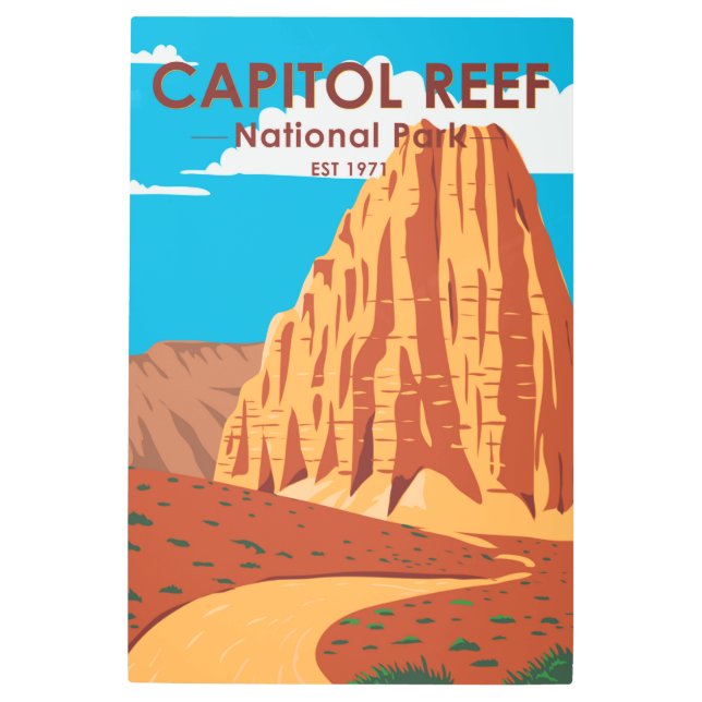 Capitol Reef National Park Cathedral Valley Loop Metal Print (Front)