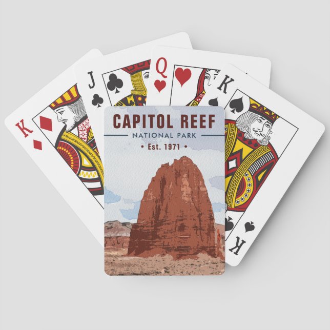Capitol Reef National Park Cathedral Valley Loop Poker Cards (Back)