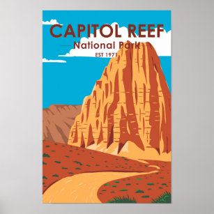 Capitol Reef National Park Cathedral Valley Loop  Poster
