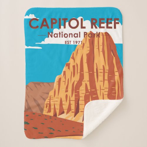 Capitol Reef National Park Cathedral Valley Loop Sherpa Blanket