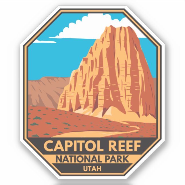 Capitol Reef National Park Cathedral Valley Loop Sticker (Front)