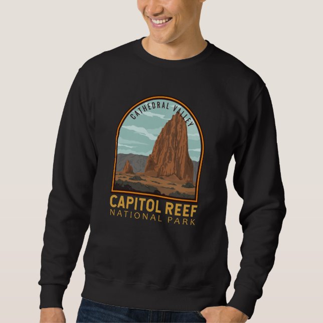 Capitol Reef National Park Cathedral Valley Retro Sweatshirt (Front)