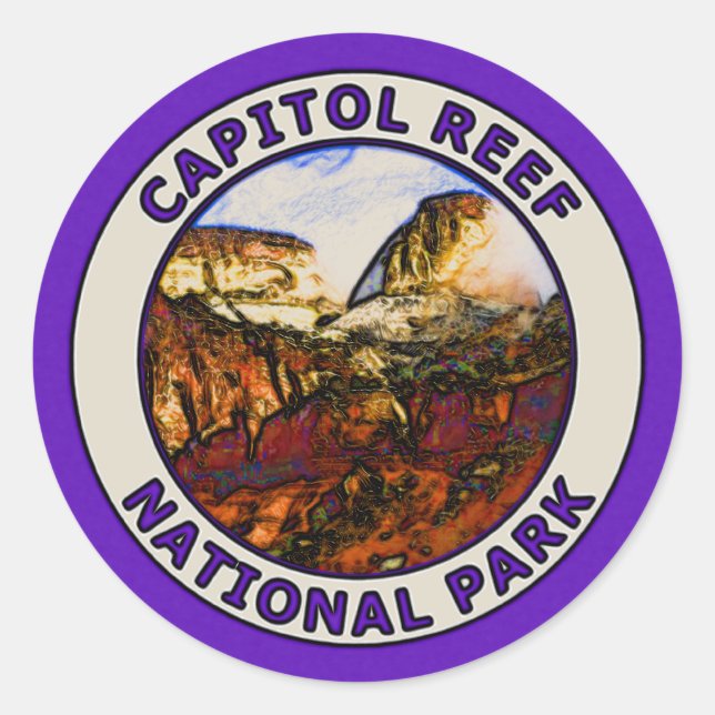 Capitol Reef National Park Classic Round Sticker (Front)