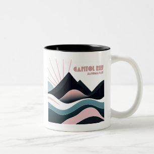 Capitol Reef National Park Colored Hills Two-Tone Coffee Mug