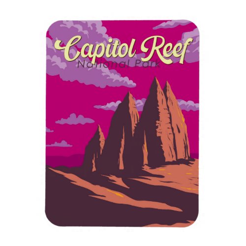 Capitol Reef National Park Illustration Travel Art Magnet
