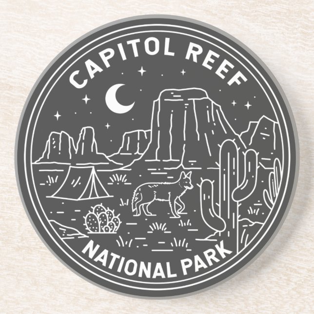 Capitol Reef National Park Monoline   Coaster (Front)