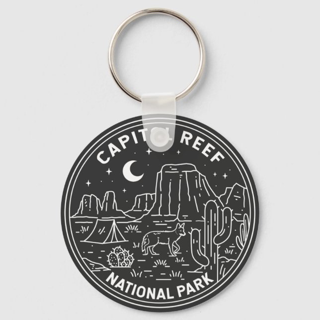 Capitol Reef National Park Monoline  Keychain (Front)