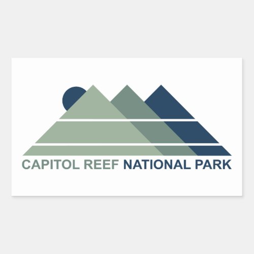 Capitol Reef National Park Mountain Sun Rectangular Sticker