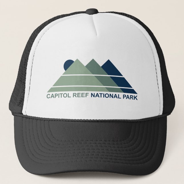 Capitol Reef National Park Mountain Sun Trucker Hat (Front)