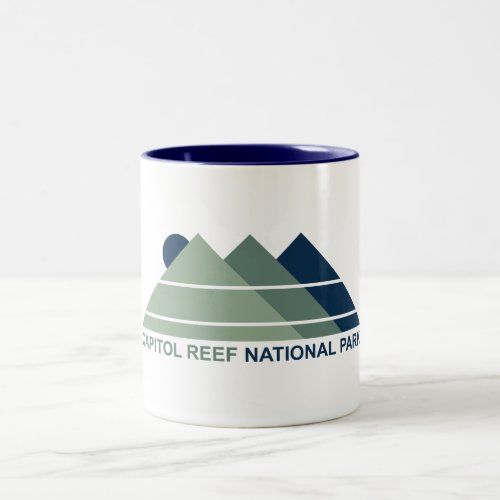 Capitol Reef National Park Mountain Sun Two_Tone Coffee Mug