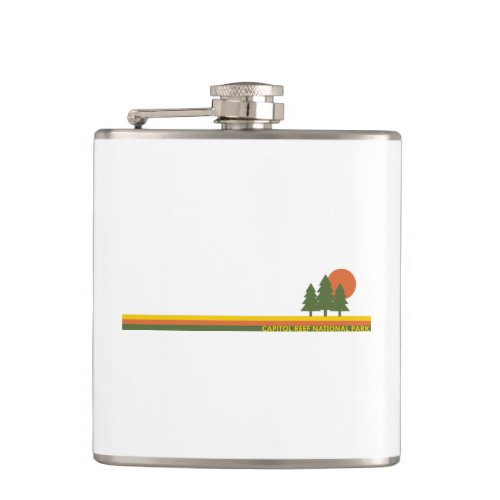 Capitol Reef National Park Pine Trees Sun Flask