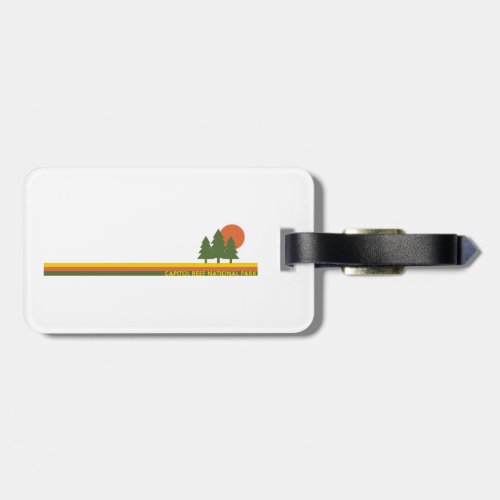 Capitol Reef National Park Pine Trees Sun Luggage Tag