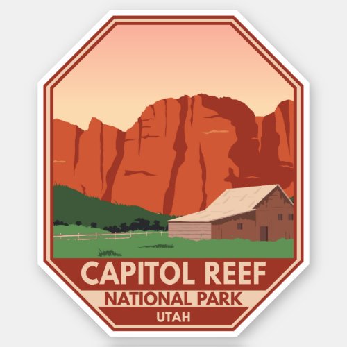 Capitol Reef National Park Ranch Vintage Sticker