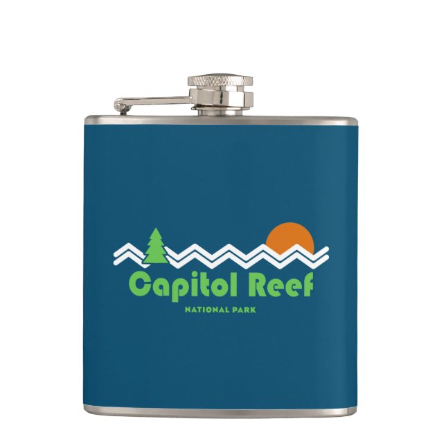 Capitol Reef National Park Retro Flask (Front)